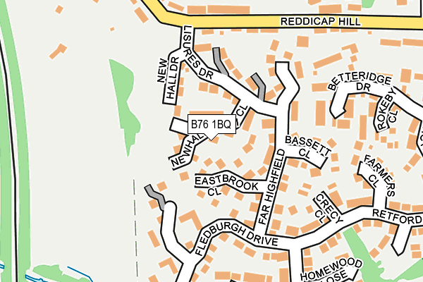 B76 1BQ map - OS OpenMap – Local (Ordnance Survey)