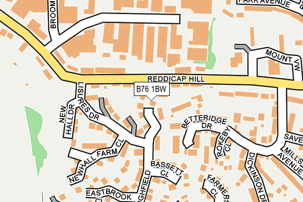 B76 1BW map - OS OpenMap – Local (Ordnance Survey)