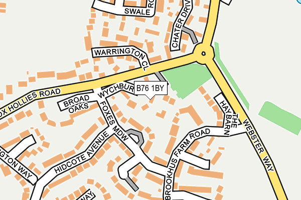 B76 1BY map - OS OpenMap – Local (Ordnance Survey)