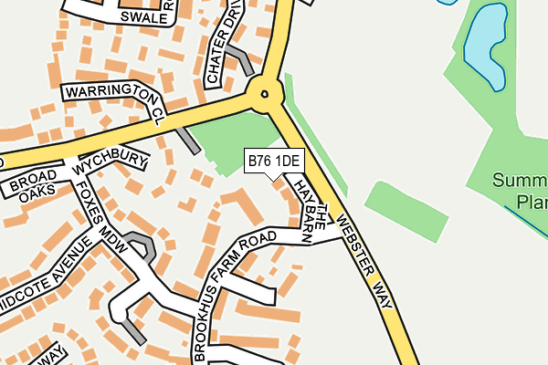 B76 1DE map - OS OpenMap – Local (Ordnance Survey)