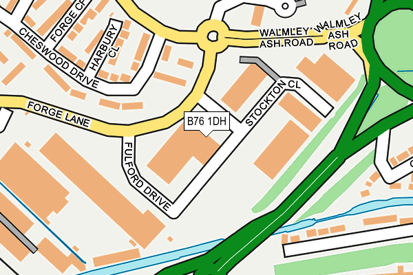 B76 1DH map - OS OpenMap – Local (Ordnance Survey)