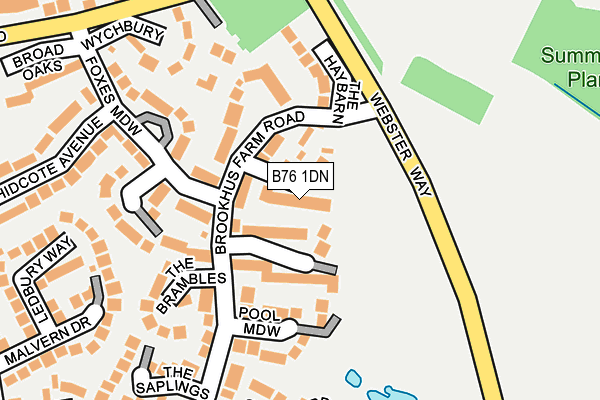 B76 1DN map - OS OpenMap – Local (Ordnance Survey)