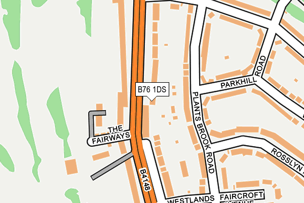 B76 1DS map - OS OpenMap – Local (Ordnance Survey)