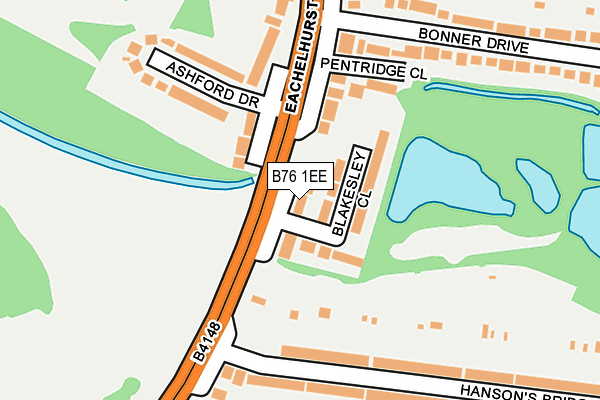 B76 1EE map - OS OpenMap – Local (Ordnance Survey)