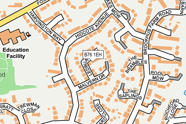 B76 1EH map - OS OpenMap – Local (Ordnance Survey)