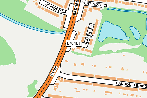 B76 1EJ map - OS OpenMap – Local (Ordnance Survey)