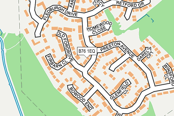 B76 1EQ map - OS OpenMap – Local (Ordnance Survey)