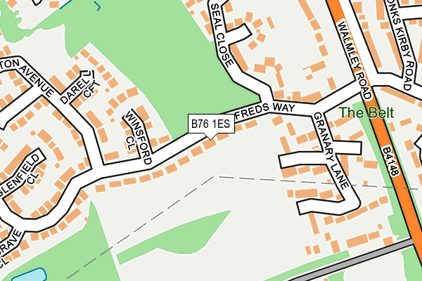 B76 1ES map - OS OpenMap – Local (Ordnance Survey)