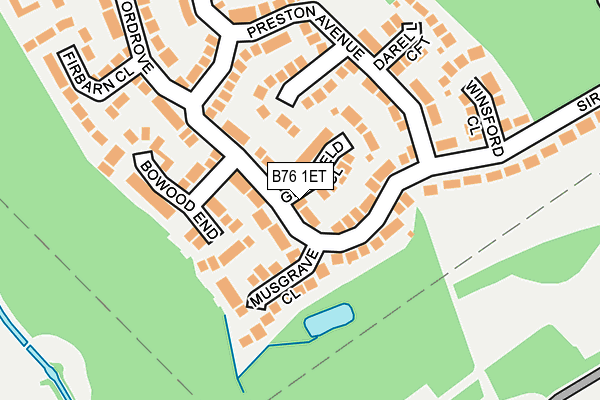 B76 1ET map - OS OpenMap – Local (Ordnance Survey)