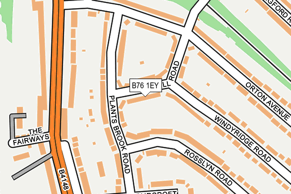 B76 1EY map - OS OpenMap – Local (Ordnance Survey)