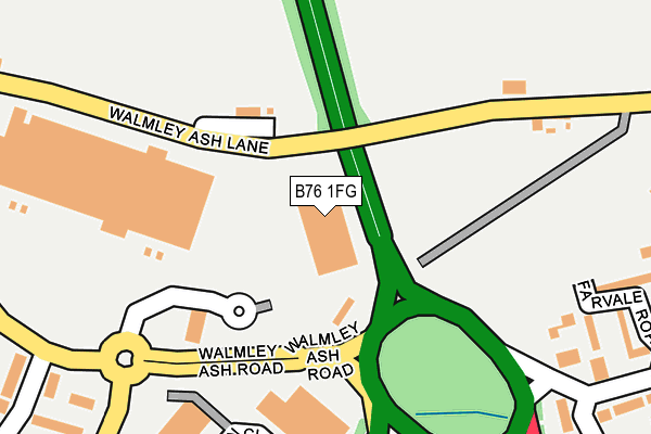 B76 1FG map - OS OpenMap – Local (Ordnance Survey)