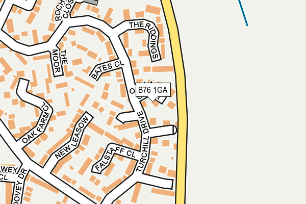 B76 1GA map - OS OpenMap – Local (Ordnance Survey)