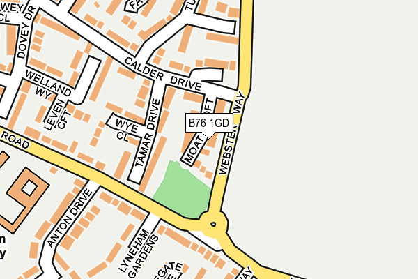 B76 1GD map - OS OpenMap – Local (Ordnance Survey)