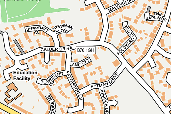 B76 1GH map - OS OpenMap – Local (Ordnance Survey)