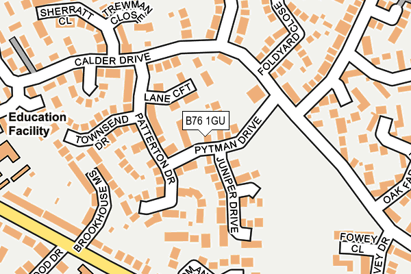 B76 1GU map - OS OpenMap – Local (Ordnance Survey)