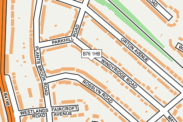 B76 1HB map - OS OpenMap – Local (Ordnance Survey)