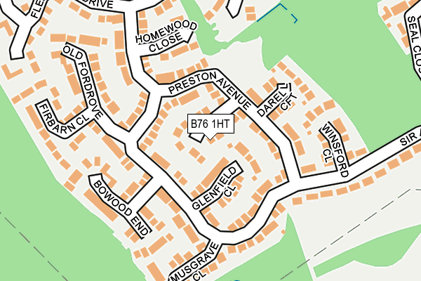 B76 1HT map - OS OpenMap – Local (Ordnance Survey)