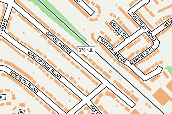 B76 1JL map - OS OpenMap – Local (Ordnance Survey)