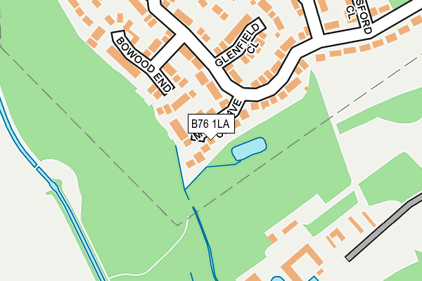 B76 1LA map - OS OpenMap – Local (Ordnance Survey)