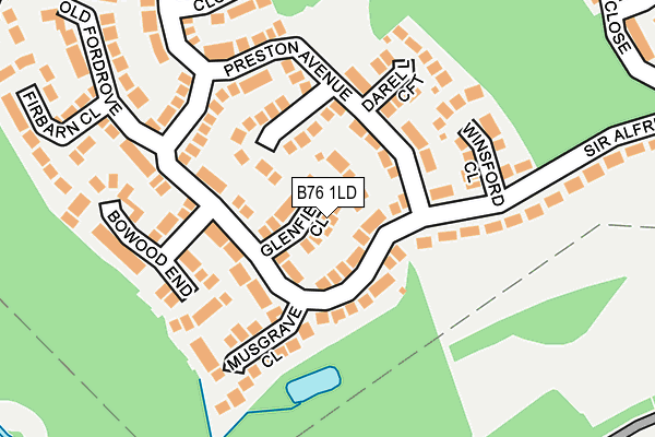 B76 1LD map - OS OpenMap – Local (Ordnance Survey)