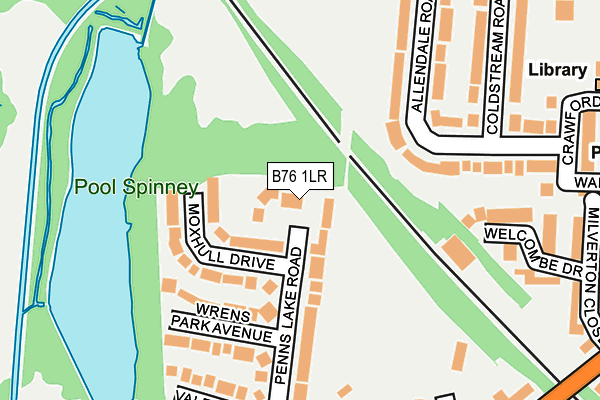 B76 1LR map - OS OpenMap – Local (Ordnance Survey)