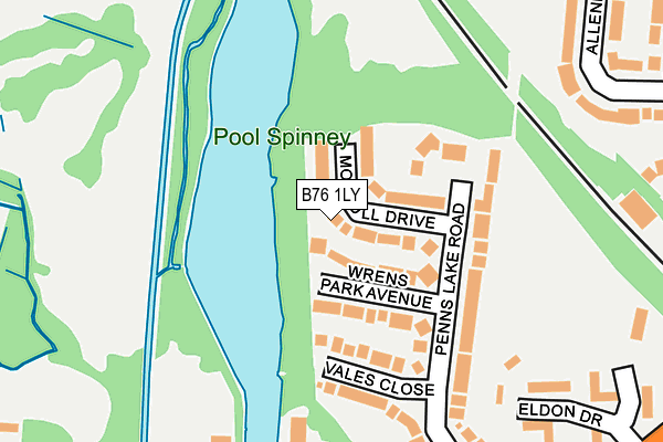 B76 1LY map - OS OpenMap – Local (Ordnance Survey)