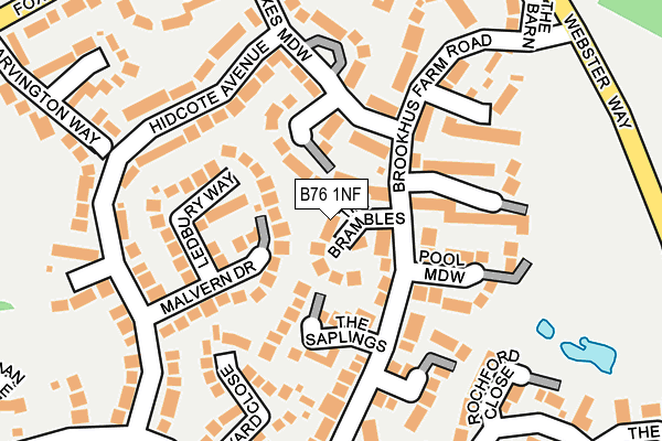 B76 1NF map - OS OpenMap – Local (Ordnance Survey)