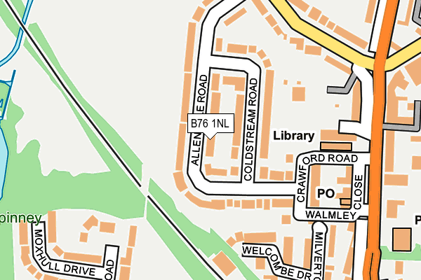 B76 1NL map - OS OpenMap – Local (Ordnance Survey)