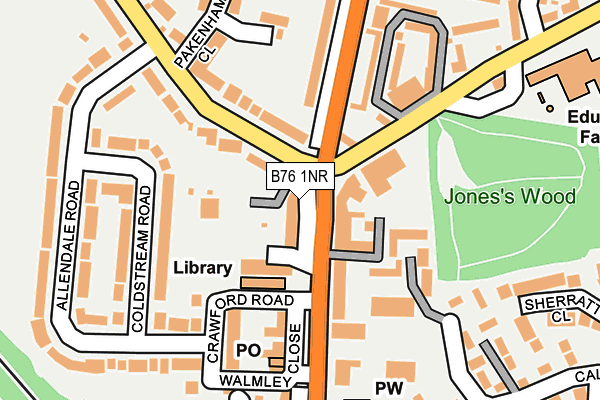 B76 1NR map - OS OpenMap – Local (Ordnance Survey)