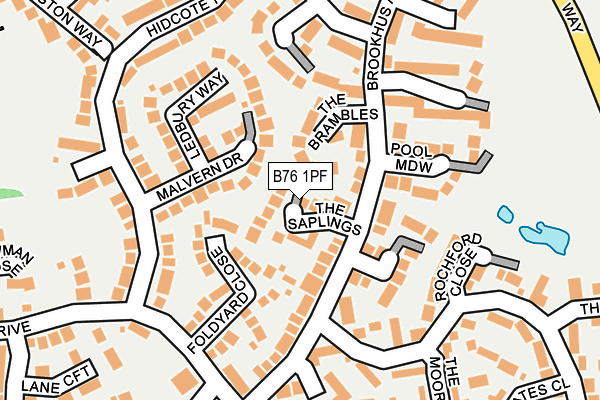 B76 1PF map - OS OpenMap – Local (Ordnance Survey)