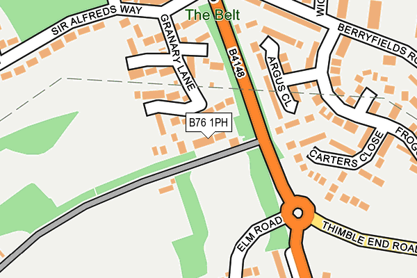 B76 1PH map - OS OpenMap – Local (Ordnance Survey)