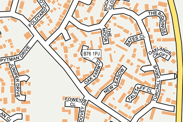 B76 1PJ map - OS OpenMap – Local (Ordnance Survey)