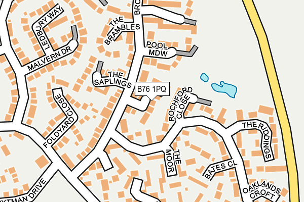 B76 1PQ map - OS OpenMap – Local (Ordnance Survey)