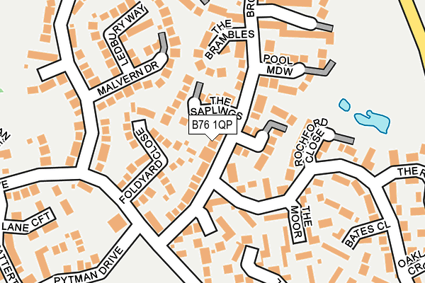 B76 1QP map - OS OpenMap – Local (Ordnance Survey)