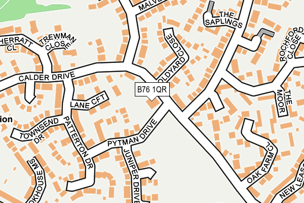 B76 1QR map - OS OpenMap – Local (Ordnance Survey)