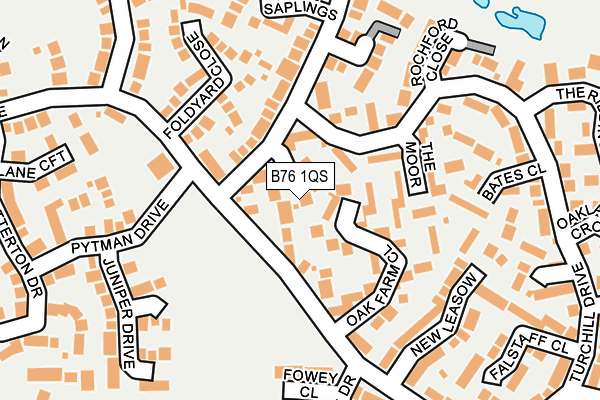 B76 1QS map - OS OpenMap – Local (Ordnance Survey)