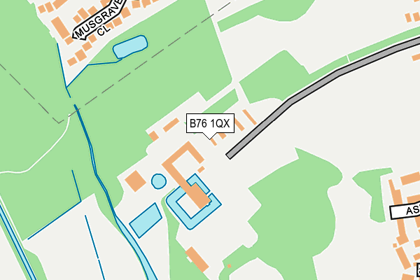 B76 1QX map - OS OpenMap – Local (Ordnance Survey)