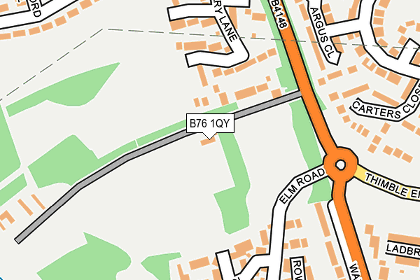 B76 1QY map - OS OpenMap – Local (Ordnance Survey)