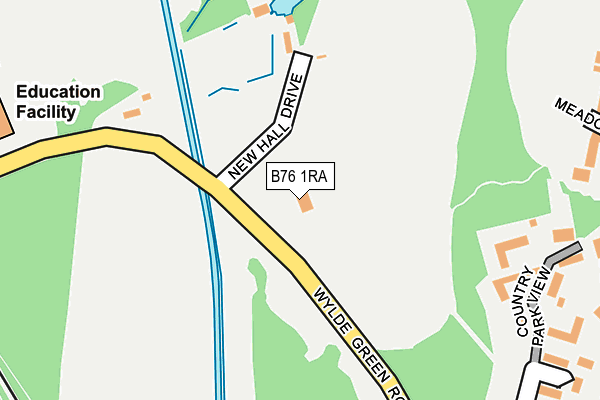 B76 1RA map - OS OpenMap – Local (Ordnance Survey)