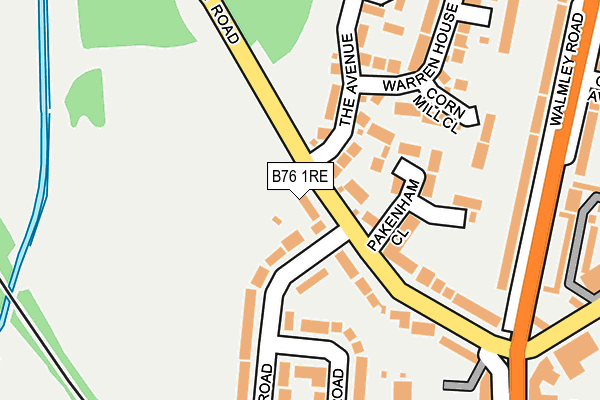 B76 1RE map - OS OpenMap – Local (Ordnance Survey)