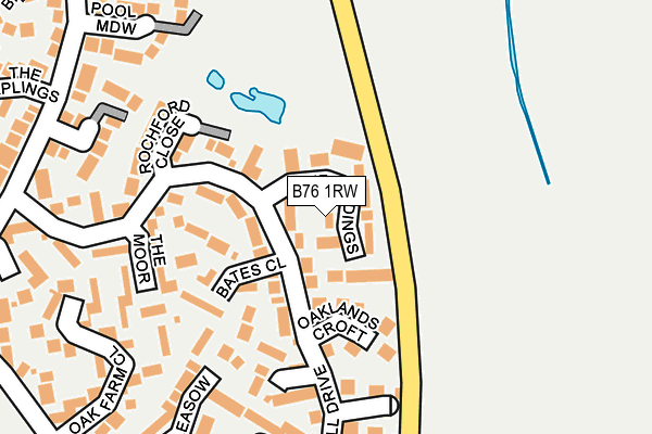 B76 1RW map - OS OpenMap – Local (Ordnance Survey)