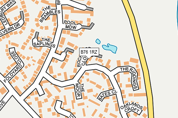 B76 1RZ map - OS OpenMap – Local (Ordnance Survey)