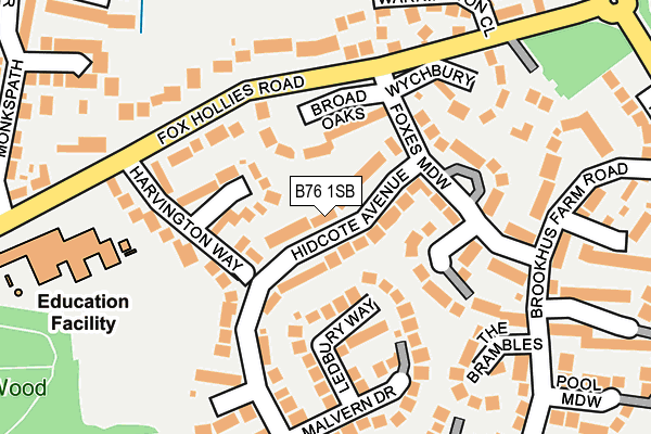 B76 1SB map - OS OpenMap – Local (Ordnance Survey)