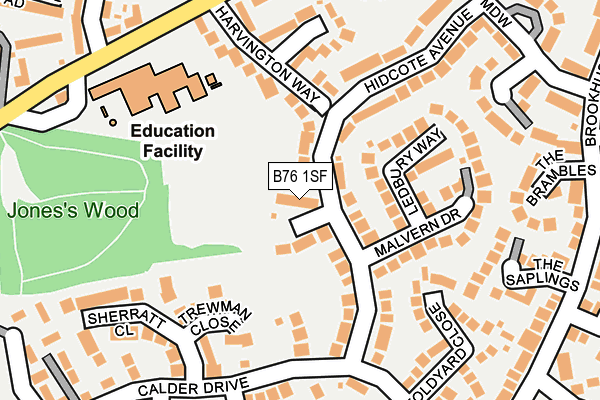 B76 1SF map - OS OpenMap – Local (Ordnance Survey)