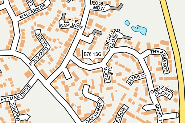 B76 1SG map - OS OpenMap – Local (Ordnance Survey)