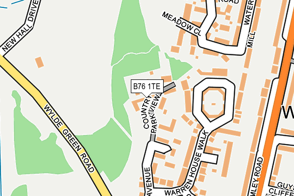 B76 1TE map - OS OpenMap – Local (Ordnance Survey)