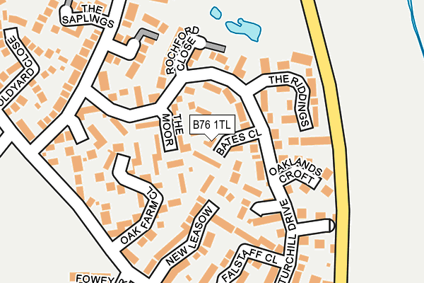 B76 1TL map - OS OpenMap – Local (Ordnance Survey)