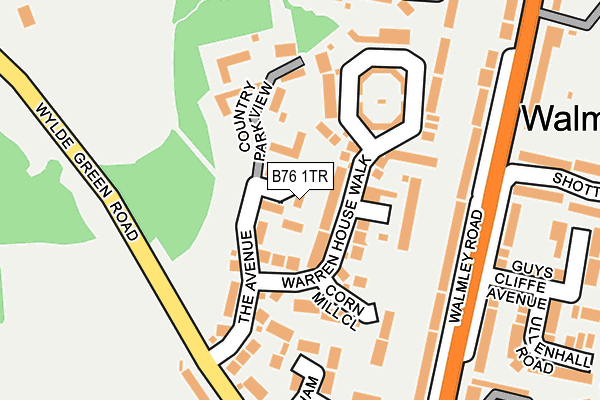 B76 1TR map - OS OpenMap – Local (Ordnance Survey)