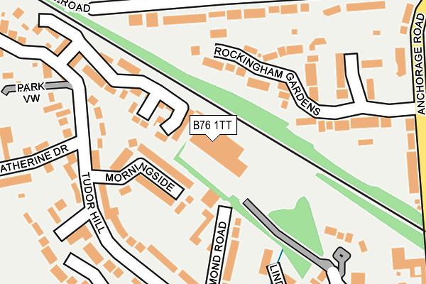 B76 1TT map - OS OpenMap – Local (Ordnance Survey)