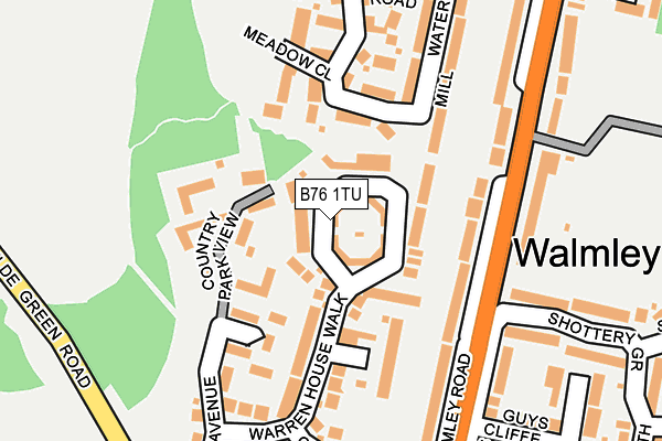 B76 1TU map - OS OpenMap – Local (Ordnance Survey)